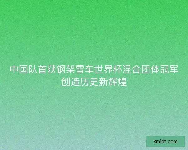 中国队首获钢架雪车世界杯混合团体冠军创造历史新辉煌